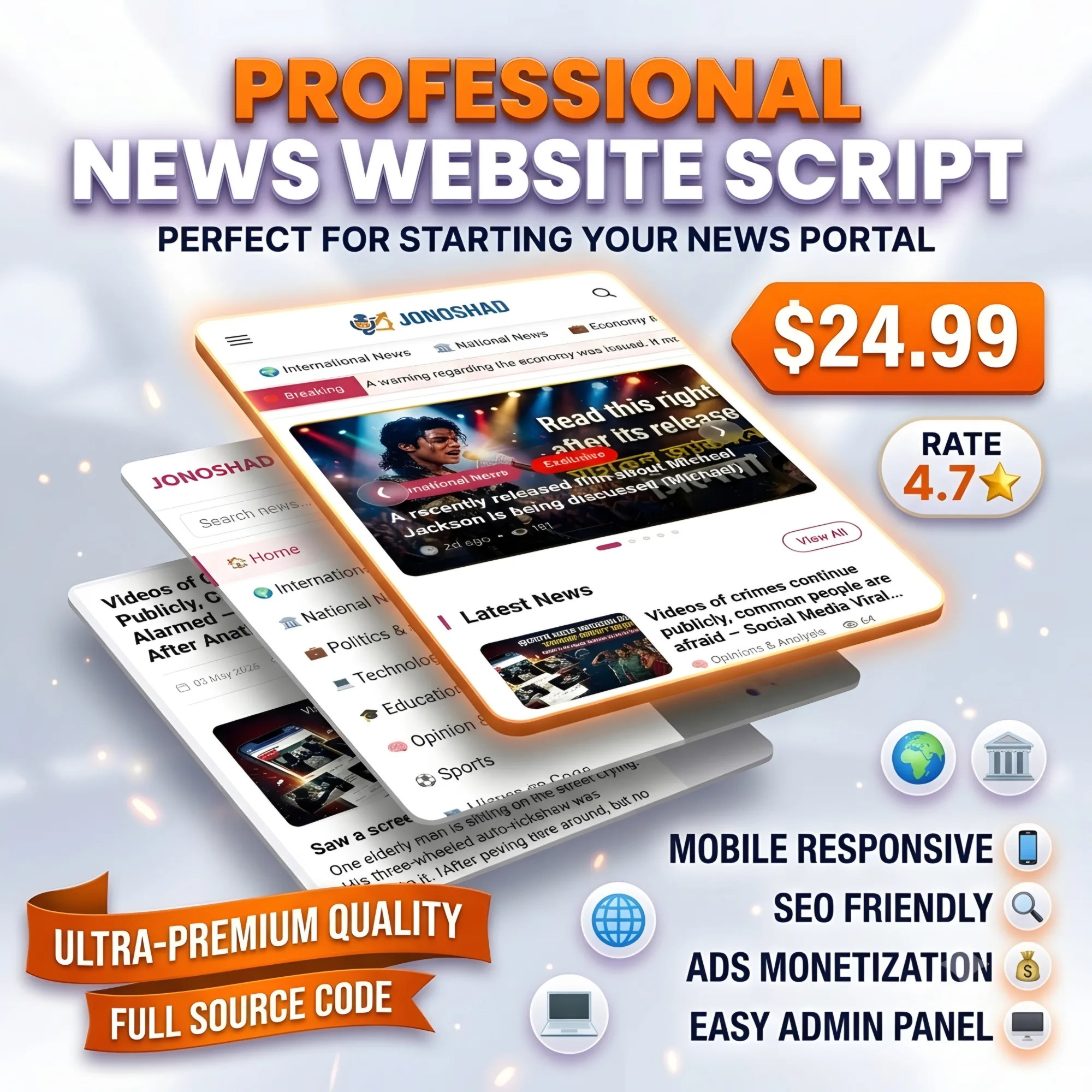 Premium News Portal Website Script