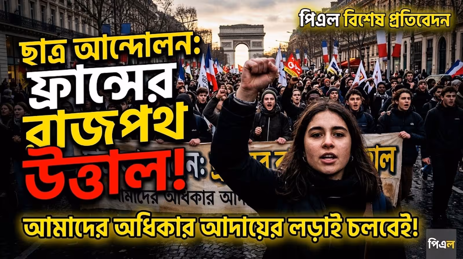 রান্সজুড়ে তুঙ্গে ছাত্র আন্দোলন: শিক্ষানীতি সংস্কার ও জীবনযাত্রার ব্যয় বৃদ্ধির প্রতিবাদে উত্তাল রাজপথ