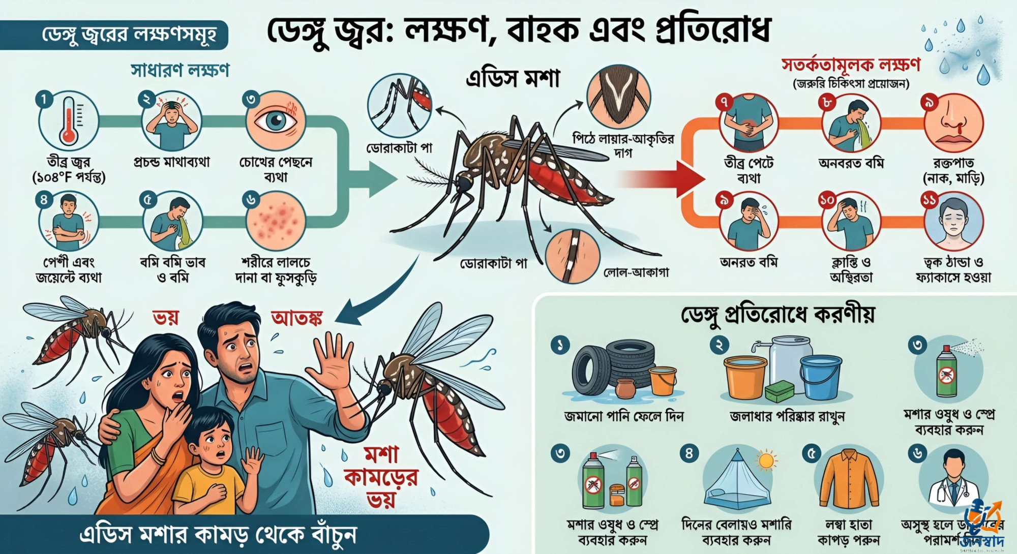 ভয়ংকর ডেঙ্গু থেকে কিভাবে নিজেকে এবং অন্যকে রক্ষা করবেন।